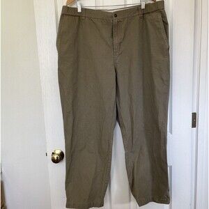 Columbia Cargo Pants 1X Utility Pyramid Peak Zip Pocket Brown Flat Front 30"